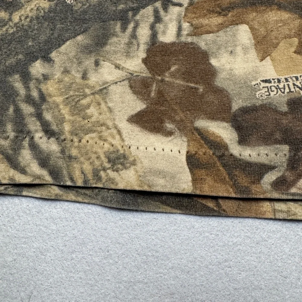 Vintage 90s Single Stitch Mens Camo T-Shirt Large Liberty Advantage Timber - Picture 6 of 10